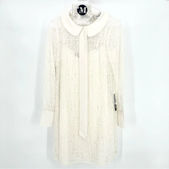 ModCloth | NWT Women’s S Small Maven Honeymoon Shift Dress Ivory Lace - Picture 1 of 8
